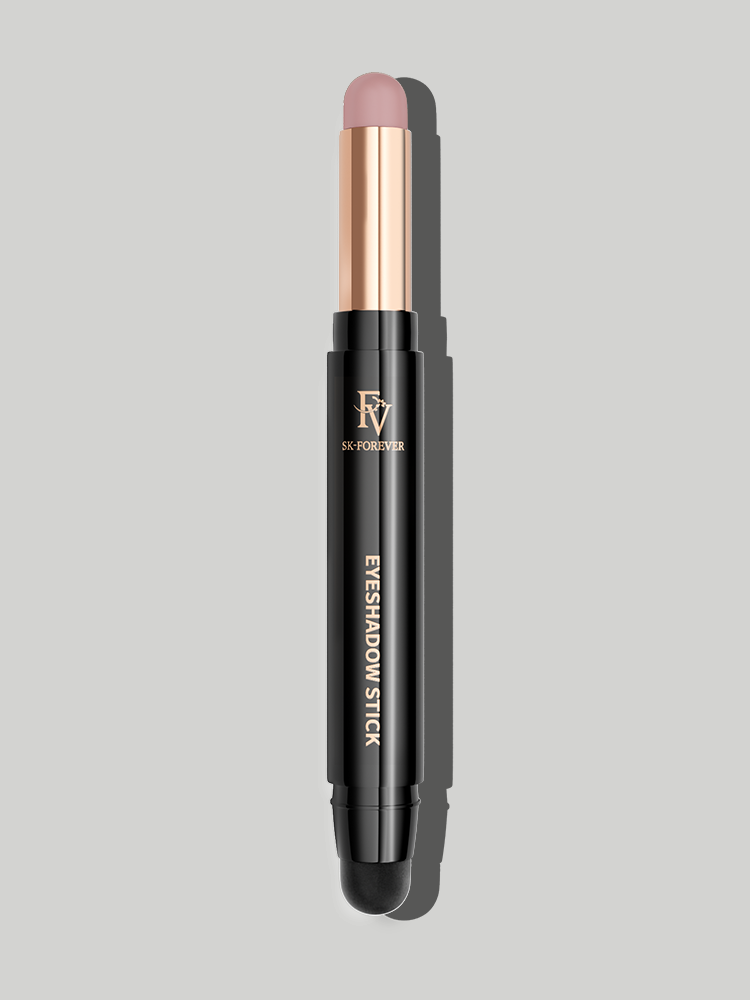 FV Barra de sombra de ojos en crema de larga duración, dúo de sombras de ojos en barra impermeables y altamente pigmentadas con brocha difuminadora, lápiz de sombra de ojos resistente a las arrugas y de acabado natural