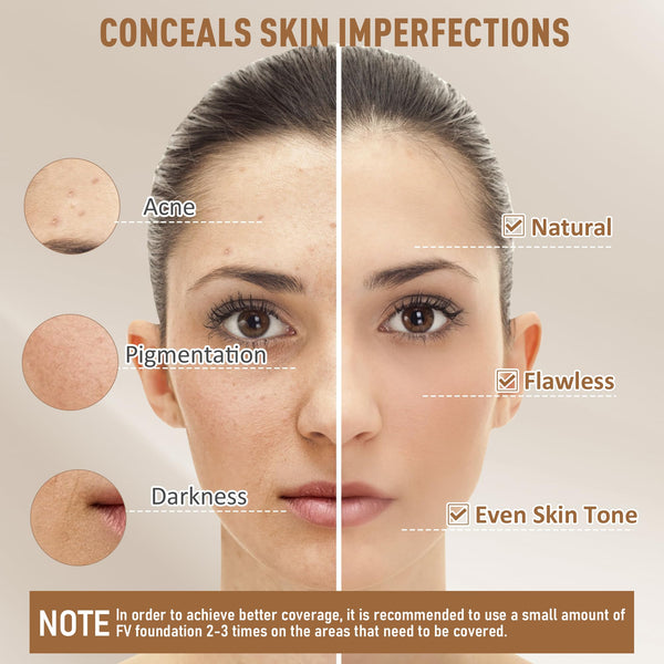 Base de maquillaje líquida impermeable FV con acabado mate, ligera, sin aceite, maquillaje de aspecto natural para pieles mixtas y grasas, cobertura ligera a media, Beige Natural, 1.05 fl. oz.